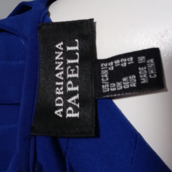 ADRIANNA PAPELL ROYAL BLUE DRESS - Picture 7 of 9